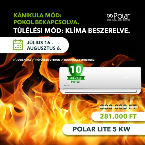 Polar Lite (SIEH0050SDL-SO1H0050SDL) oldalfali monosplit klíma (5 kW)