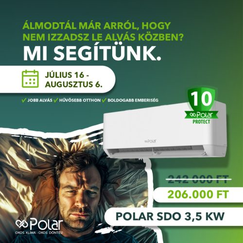 Polar Optimum (SIEH0035SDO-SO1H0035SDO) oldalfali monosplit klíma (3,5 kW)