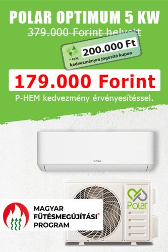 Polar Optimum (SIEH0050SDO-SO1H0050SDO) oldalfali monosplit klíma (5 kW)