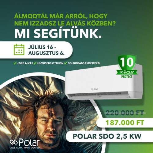 Polar Optimum (SIEH0025SDO-SO1H0025SDO) oldalfali monosplit klíma (2,5 kW) 