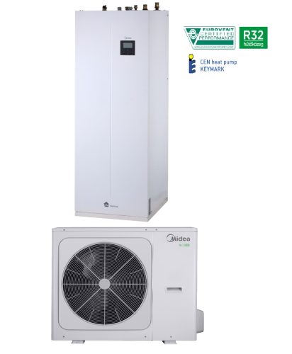 Midea MHA-V8W/D2N8-B-IWT M-thermal osztott, tartályos hőszivattyú (R32, 8kW, 1 fázis,190l)