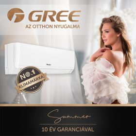 Gree Summer (GWH12AGB-K6DNA2A) oldalfali monosplit klíma (3,2 kW)   Gree Summer (GWH12AGB-K6DNA2A) oldalfali monosplit klíma (3,2 kW)