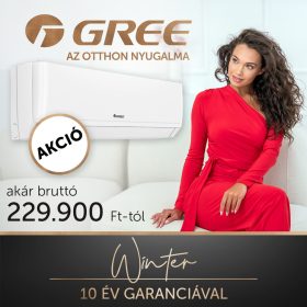   Gree Winter (GWH12AGC-K6DNA2W) oldalfali monosplit klíma (3,5 kW) - Gree HEM Plusz támogatással